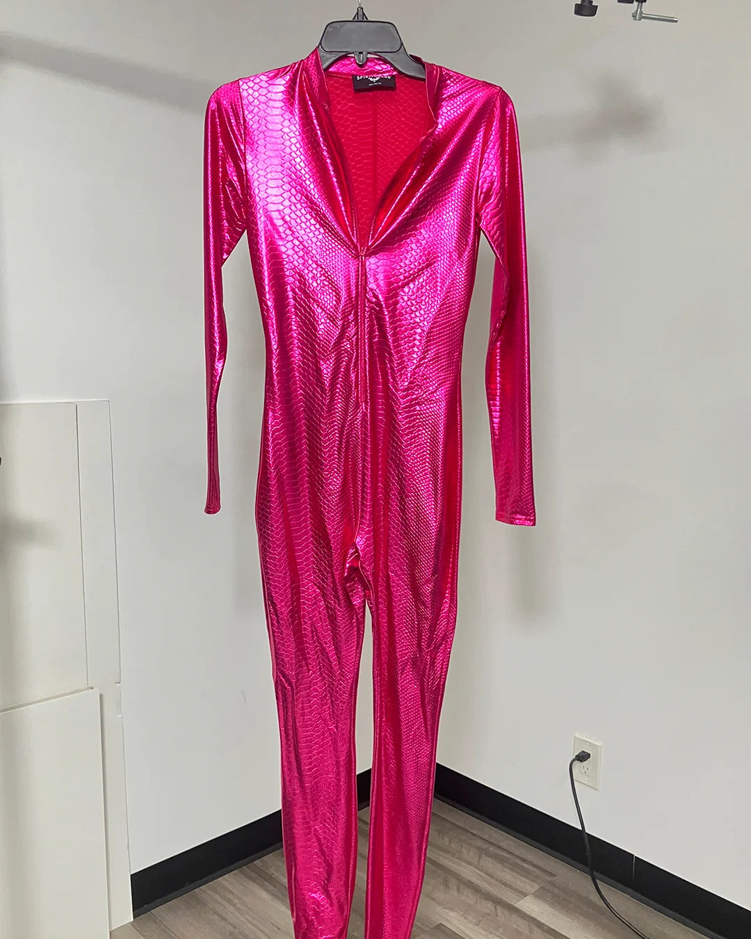 *One Of A Kind / Prototype* Lustrous Magenta Snakeskin Full Bodysuit - SMALL