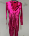 *One Of A Kind / Prototype* Lustrous Magenta Snakeskin Full Bodysuit - SMALL
