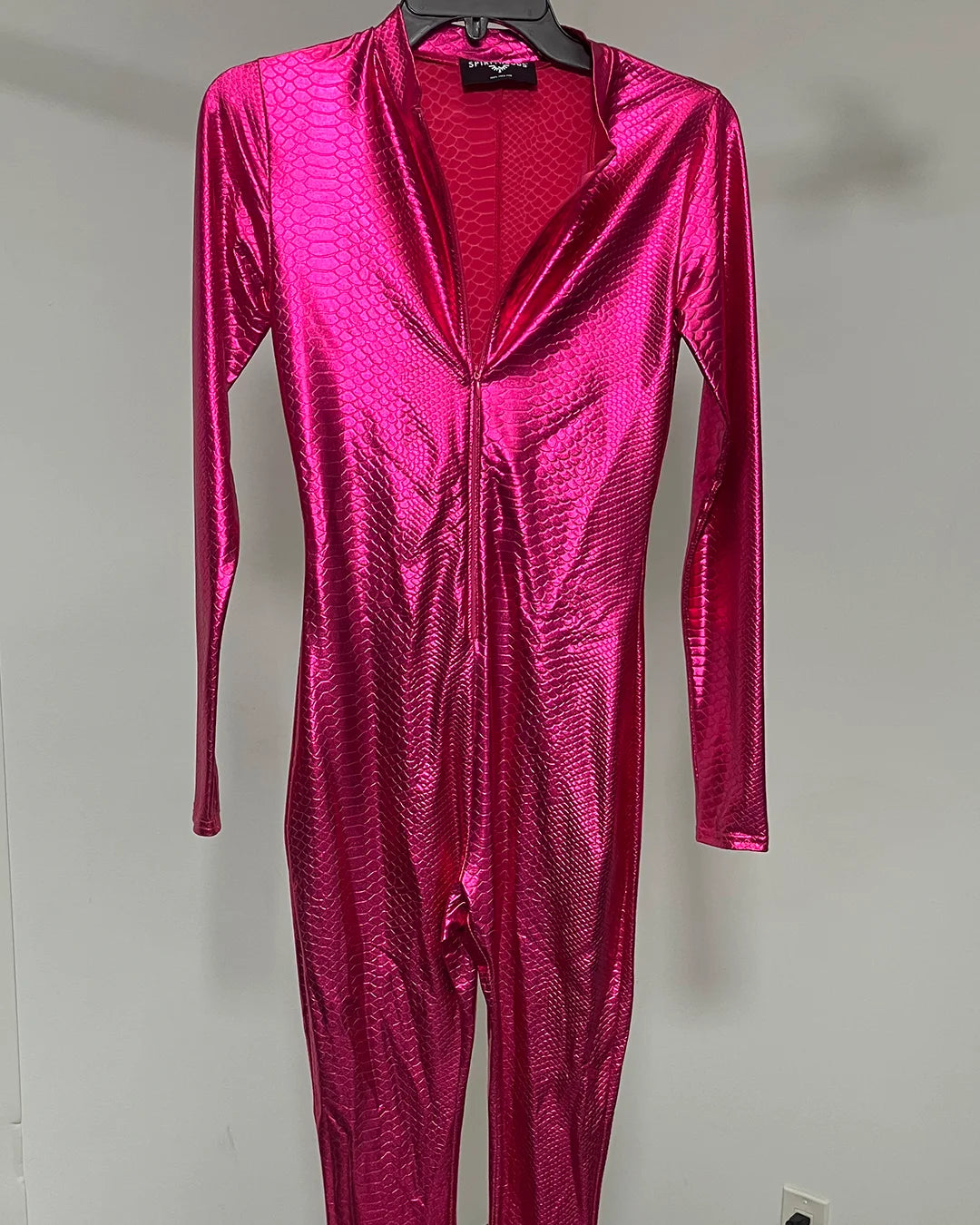 *One Of A Kind / Prototype* Lustrous Magenta Snakeskin Full Bodysuit - SMALL