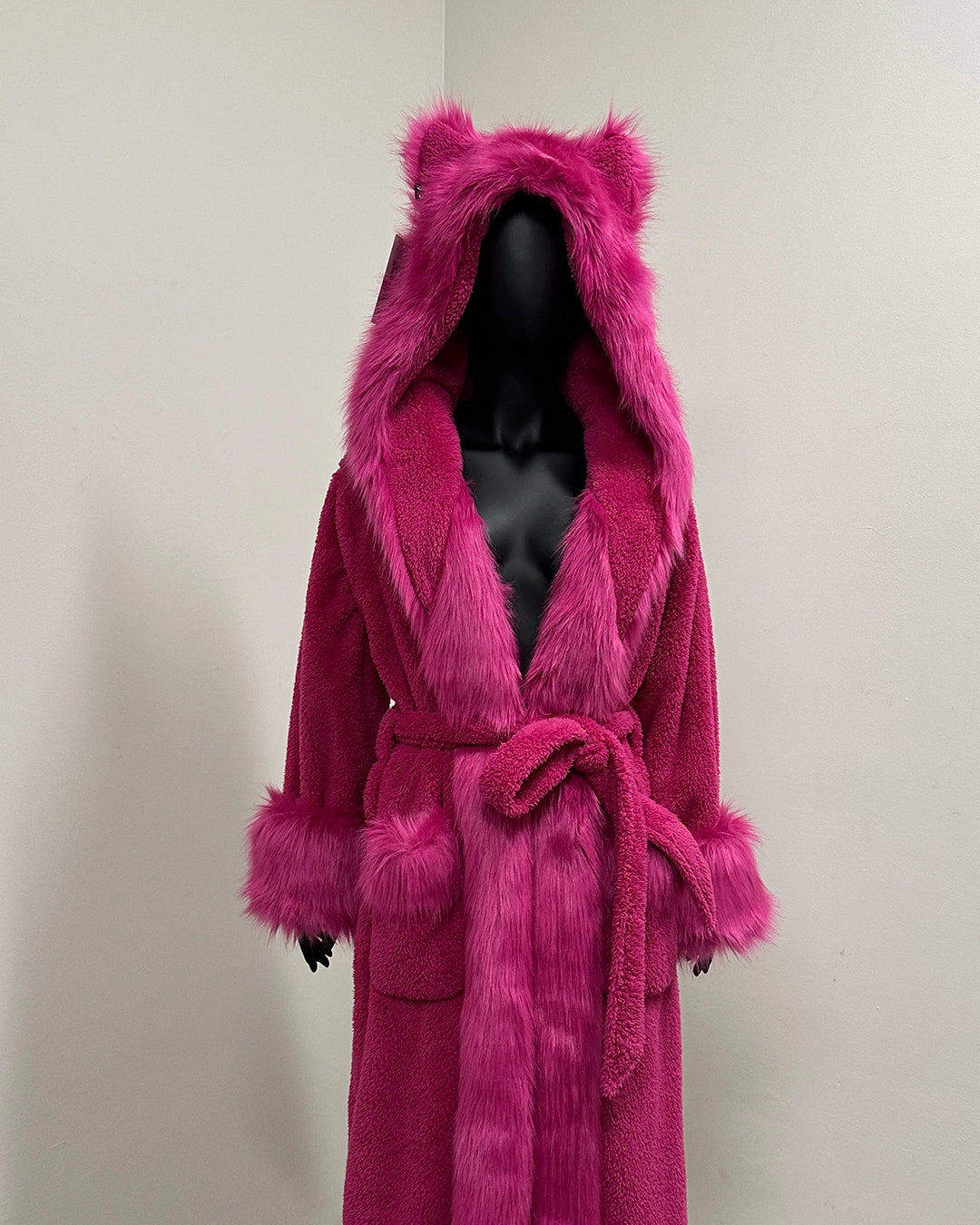 *One Of A Kind* Classic Luxury Long Pink Robe | Lipstick Wolf - Small ...
