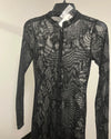 *Almost Purfect* Full Body Lace Bodysuit | Black Snakeskin - MEDIUM