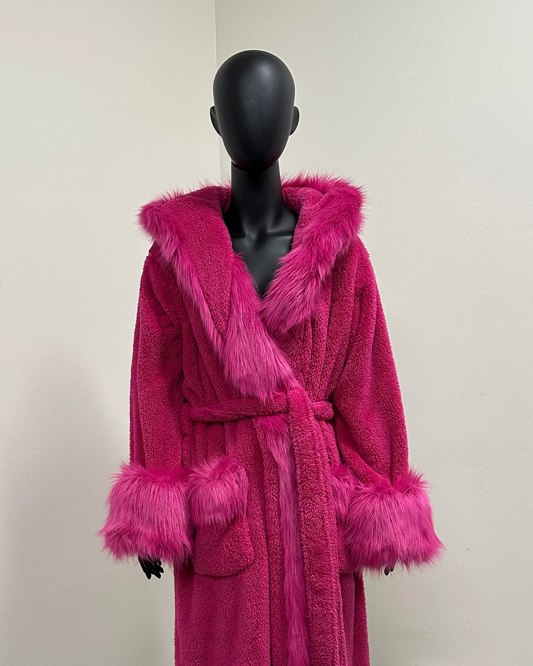*One Of A Kind* Classic Luxury Long Pink Robe | Lipstick Wolf - Small ...