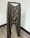 *One Of A Kind / Prototype* Bronze Leopard Metallic Leopard Joggers - MEDIUM