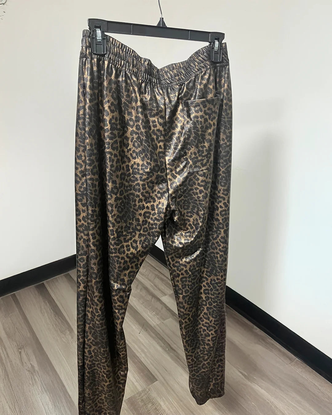 *One Of A Kind / Prototype* Bronze Leopard Metallic Leopard Joggers - MEDIUM