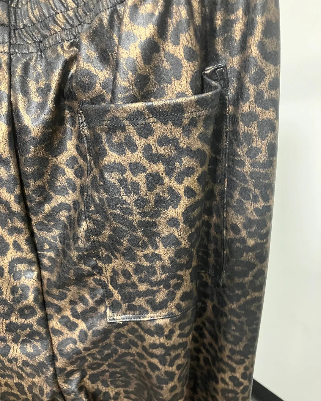 *One Of A Kind / Prototype* Bronze Leopard Metallic Leopard Joggers - MEDIUM