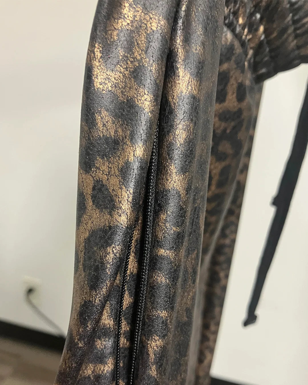 *One Of A Kind / Prototype* Bronze Leopard Metallic Leopard Joggers - MEDIUM