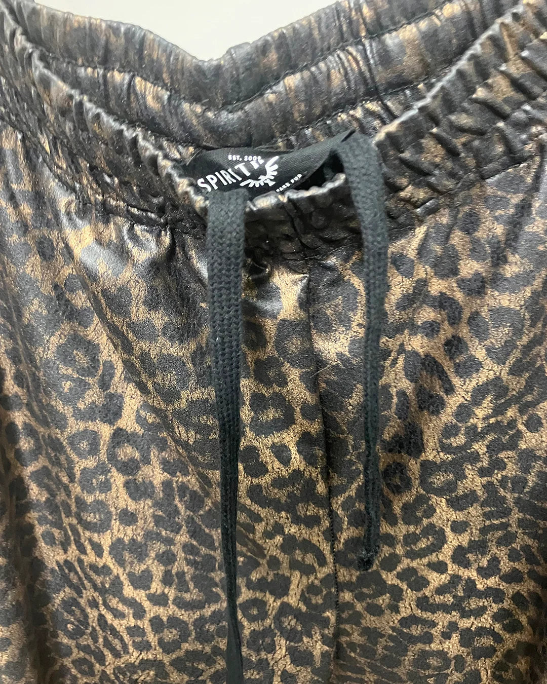 *One Of A Kind / Prototype* Bronze Leopard Metallic Leopard Joggers - MEDIUM