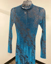 *Sample / Prototype* Teal Green Full Bodysuit | Snakeskin - SMALL