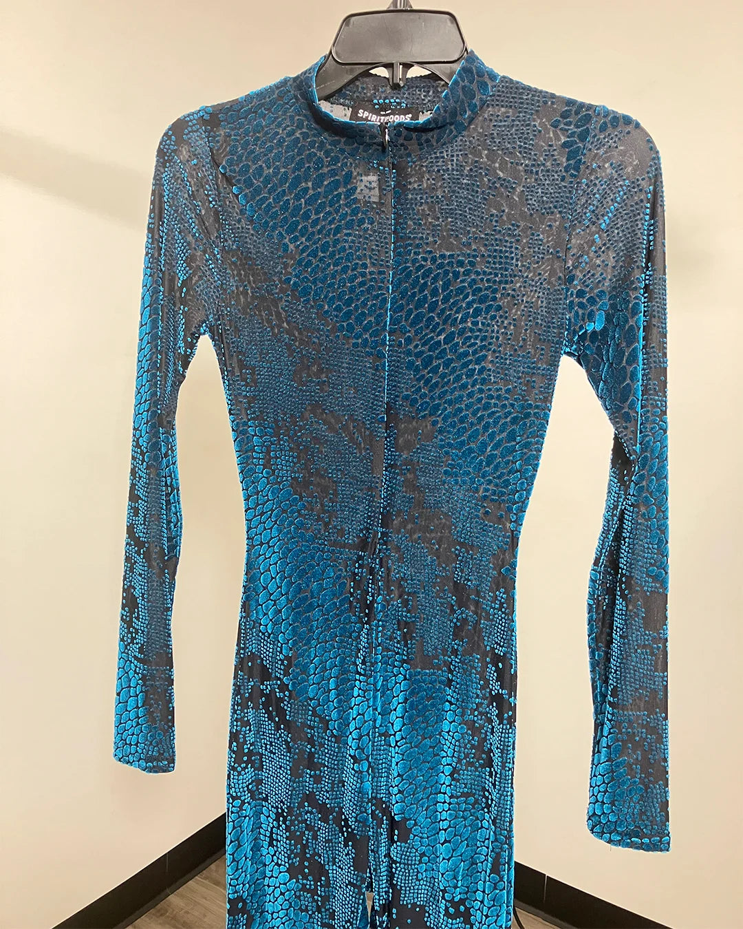 *Sample / Prototype* Teal Green Full Bodysuit | Snakeskin - SMALL