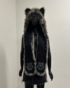 *One Of A Kind* Reflective Faux Fur Hood | Grey Wolf