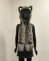 *One Of A Kind* Reflective Faux Fur Hood | Grey Wolf