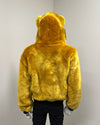 *Last Stock* Classic Luxe Faux Fur Bomber Jacket | Golden Wolf - Medium