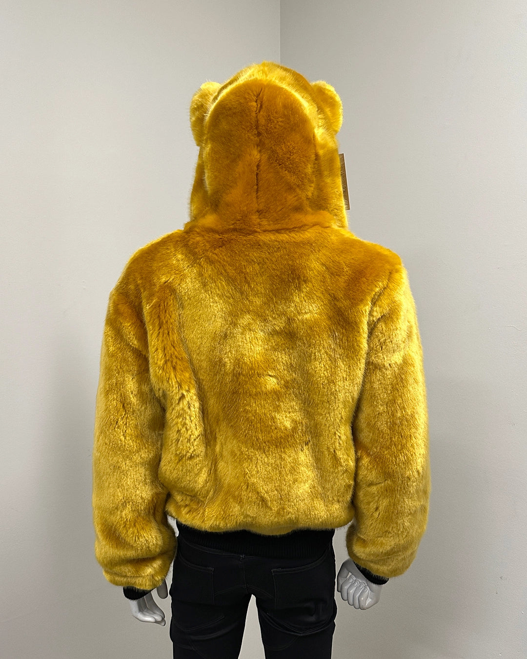 *Last Stock* Classic Luxe Faux Fur Bomber Jacket | Golden Wolf - Medium