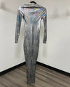 *Almost Purfect* Metallic Bodysuit Full | Holographic Snakeskin - SMALL