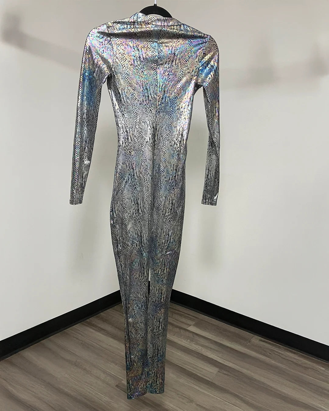 *Almost Purfect* Metallic Bodysuit Full | Holographic Snakeskin - SMALL