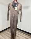 *Sample* Metallic Bodysuit Full | Bronze Python - SMALL