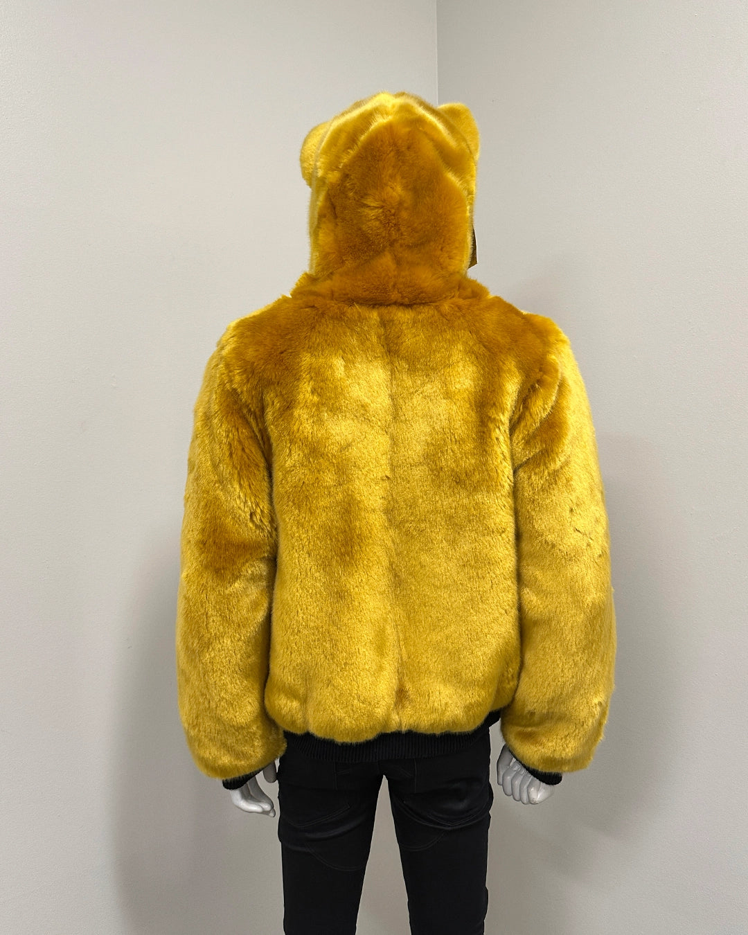 *Last Stock* Classic Luxe Faux Fur Bomber Jacket | Golden Wolf -Medium (USA)