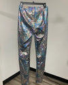*Last Stock* Metallic Leggings | Holographic Snakeskin - MEDIUM