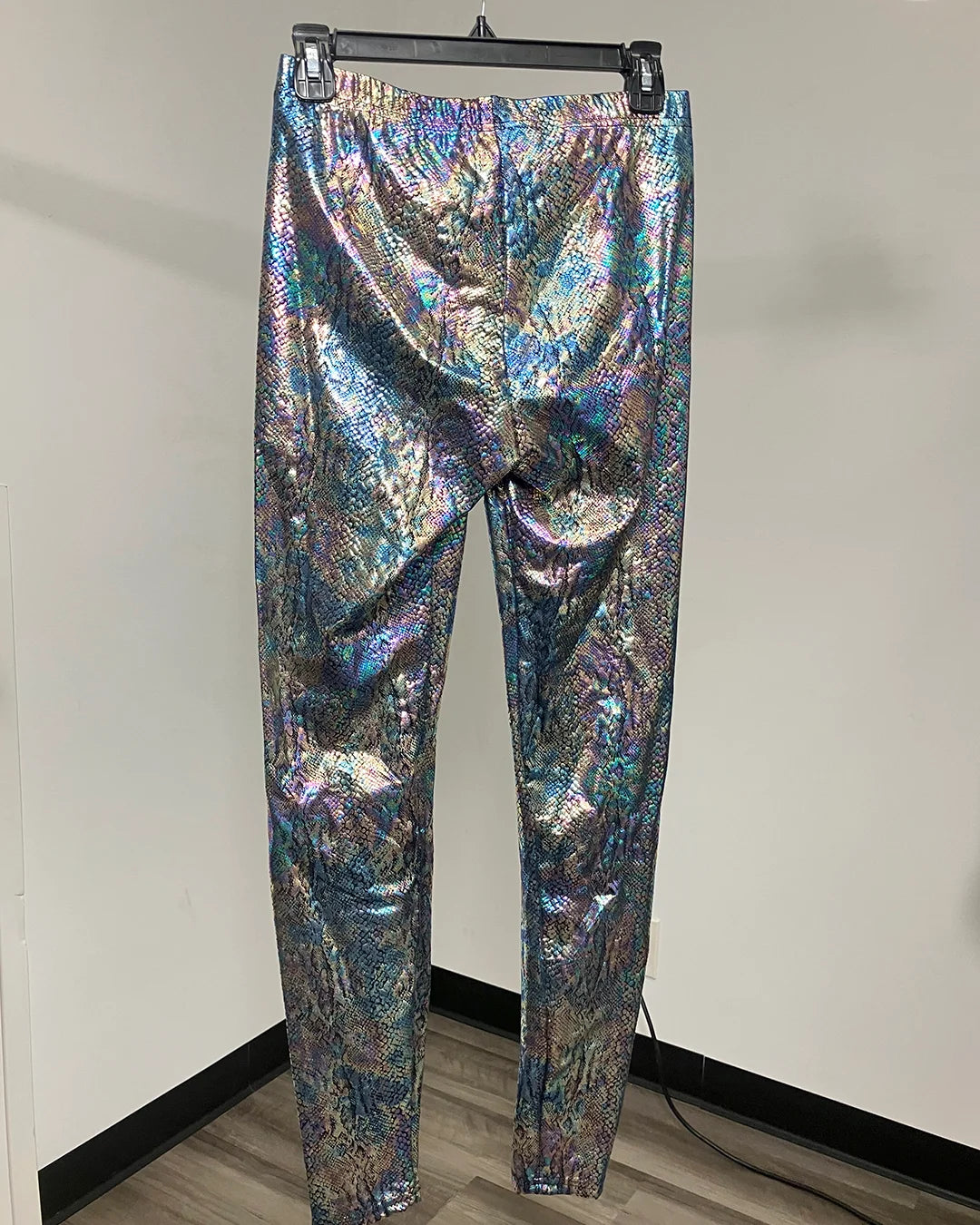 *Last Stock* Metallic Leggings | Holographic Snakeskin - MEDIUM