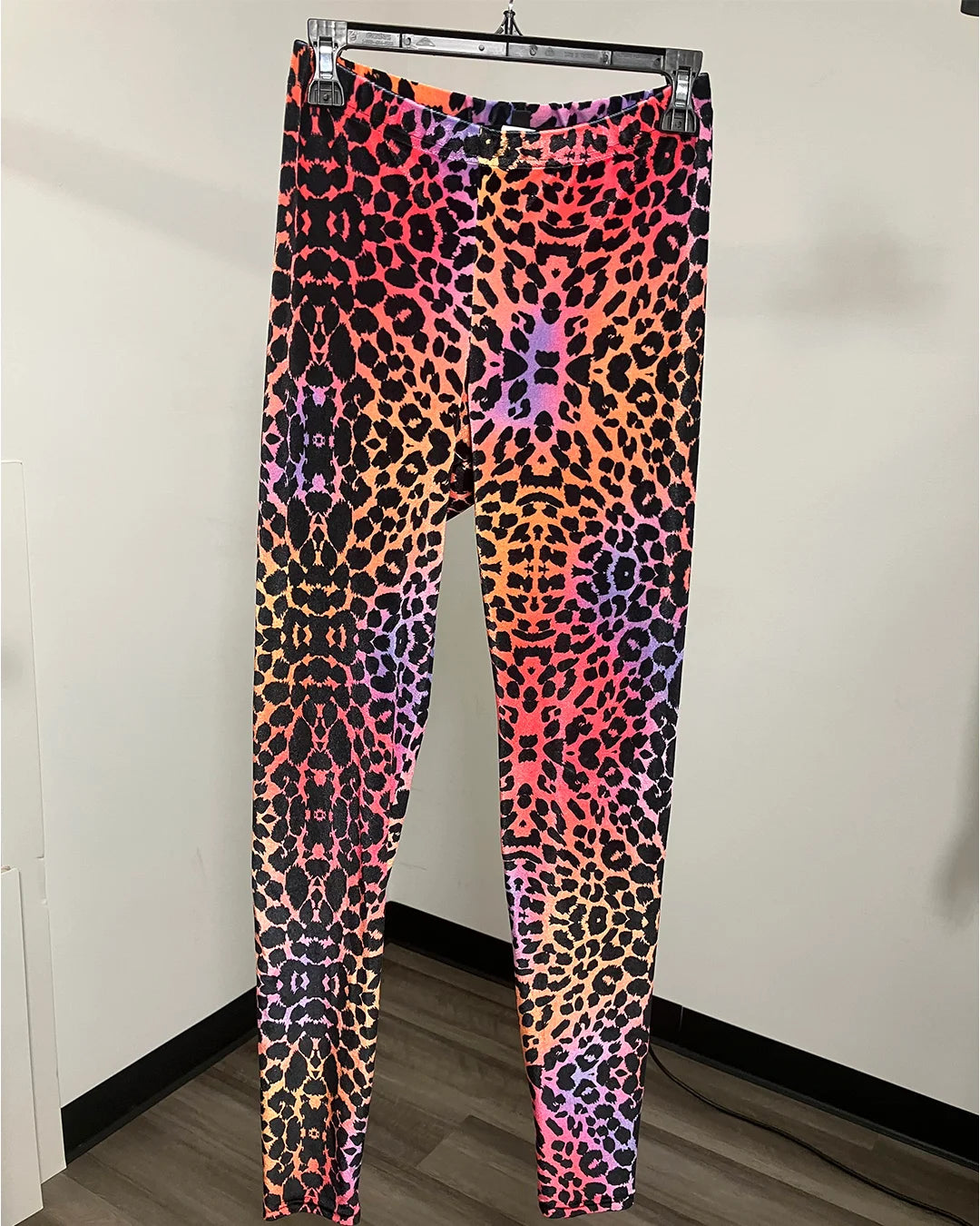 *Last Stock* Sunset Leopard Leggings - MEDIUM