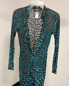 *Almost Purfect* Green Full Bodysuit | Emerald Tiger - SMALL
