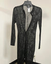 *Almost Purfect* Full Body Lace Bodysuit | Black Snakeskin - MEDIUM
