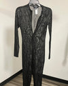 *Almost Purfect* Full Body Lace Bodysuit | Black Snakeskin - MEDIUM