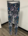 *Last Stock* Velvet Leggings | Black and Pink Sailor Kitty - SMALL