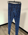 *One Of A Kind / Prototype* Navy Leopard Burnout Velvet Leggings - SMALL