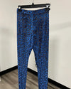 *One Of A Kind / Prototype* Navy Leopard Burnout Velvet Leggings - SMALL