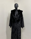 *Sample* Classic Long Faux Fur Coat | Black Panther - Small
