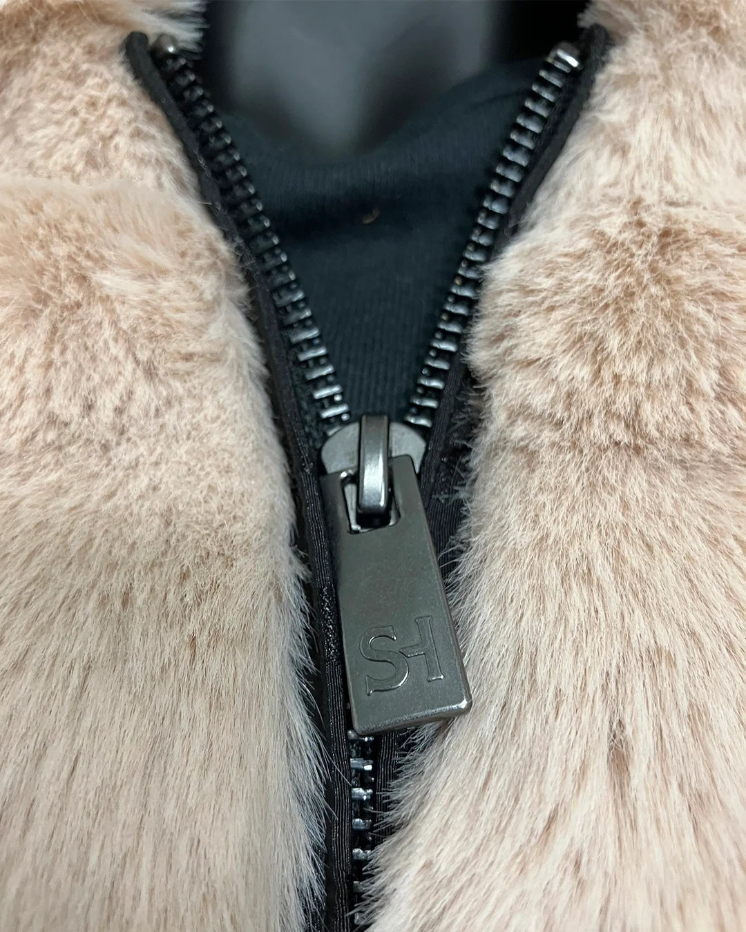 *One Of A Kind / Prototype* Classic Faux Fur Crop Jacket | Pink Ruched Feline - SMALL