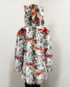 *One Of A Kind* Classic Faux Fur Coat |Strawberry Leopard -Medium