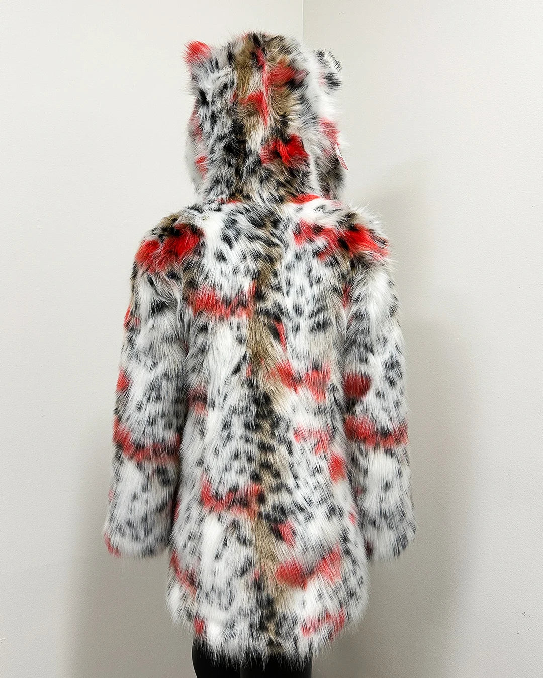 *One Of A Kind* Classic Faux Fur Coat |Strawberry Leopard -Medium