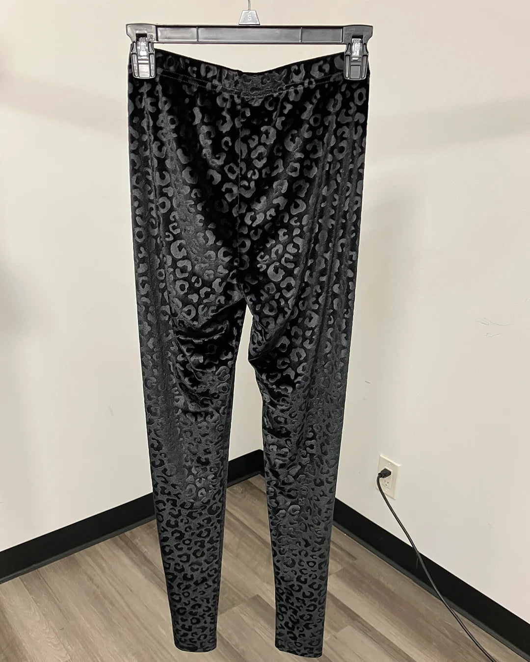 *One Of A Kind / Prototype* Onyx Leopard Print Velvet Legging - SMALL