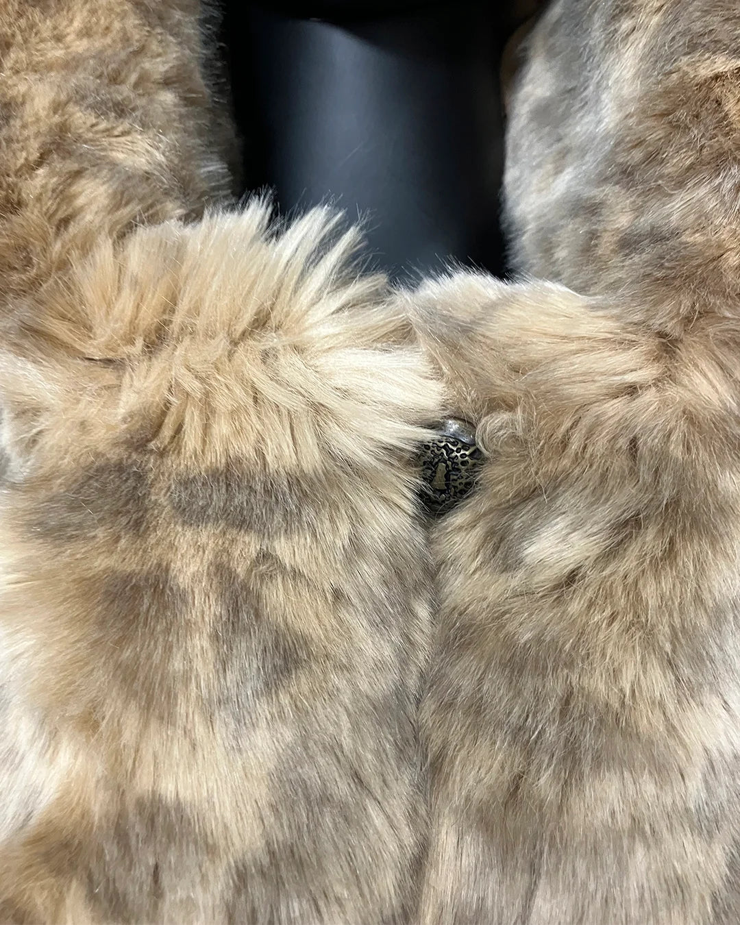 *Last Stock* Hooded African Golden Cat Luxe Faux Fur Coat - MEDIUM
