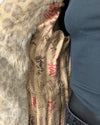 *Last Stock* Hooded African Golden Cat Luxe Faux Fur Coat - MEDIUM