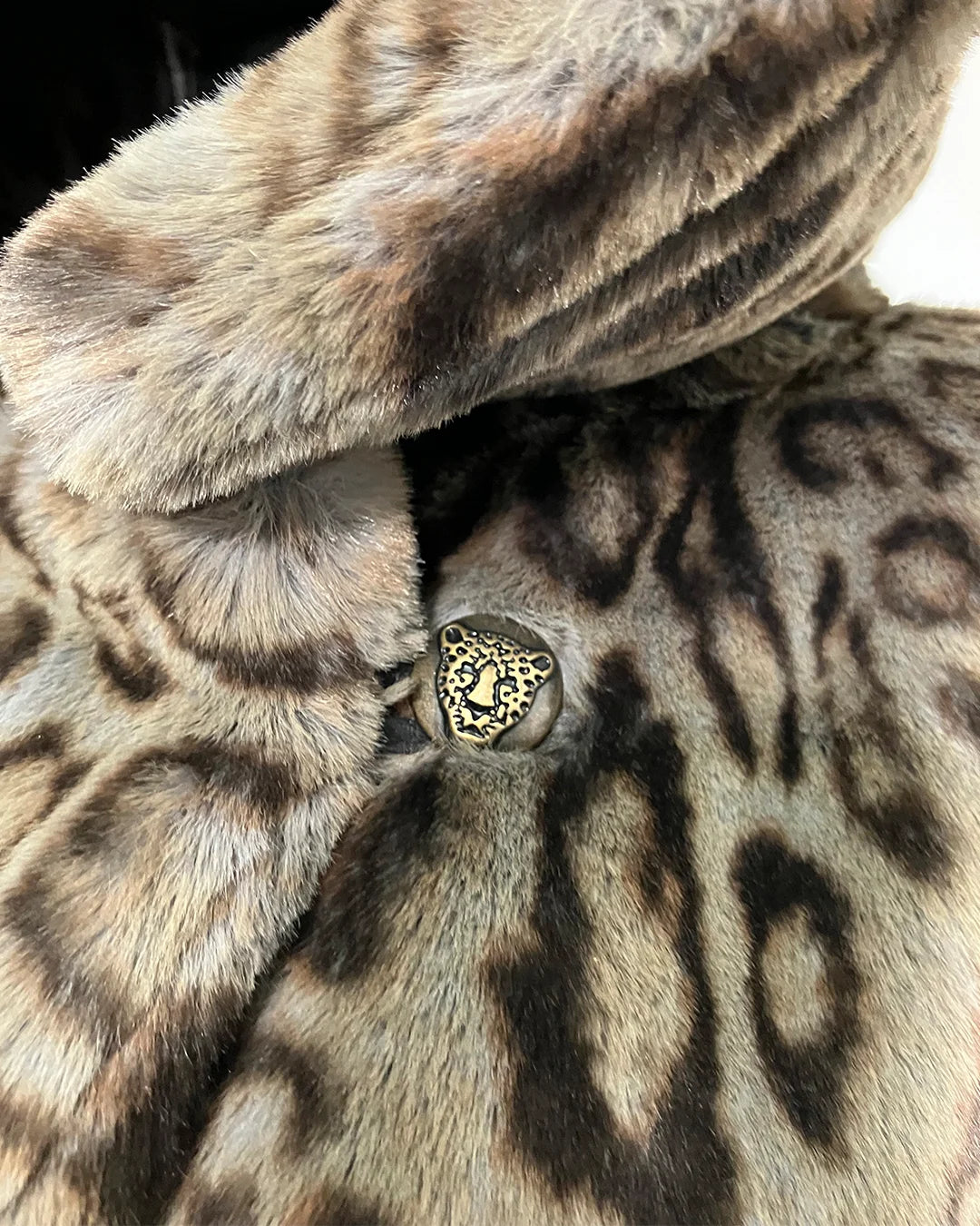 *One Of A Kind / Prototype* Classic Luxe Calf Length Coat | Black Leopard - MEDIUM
