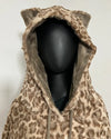 *Last Stock* Classic Faux Fur Hoodie | Tan Leopard - LARGE