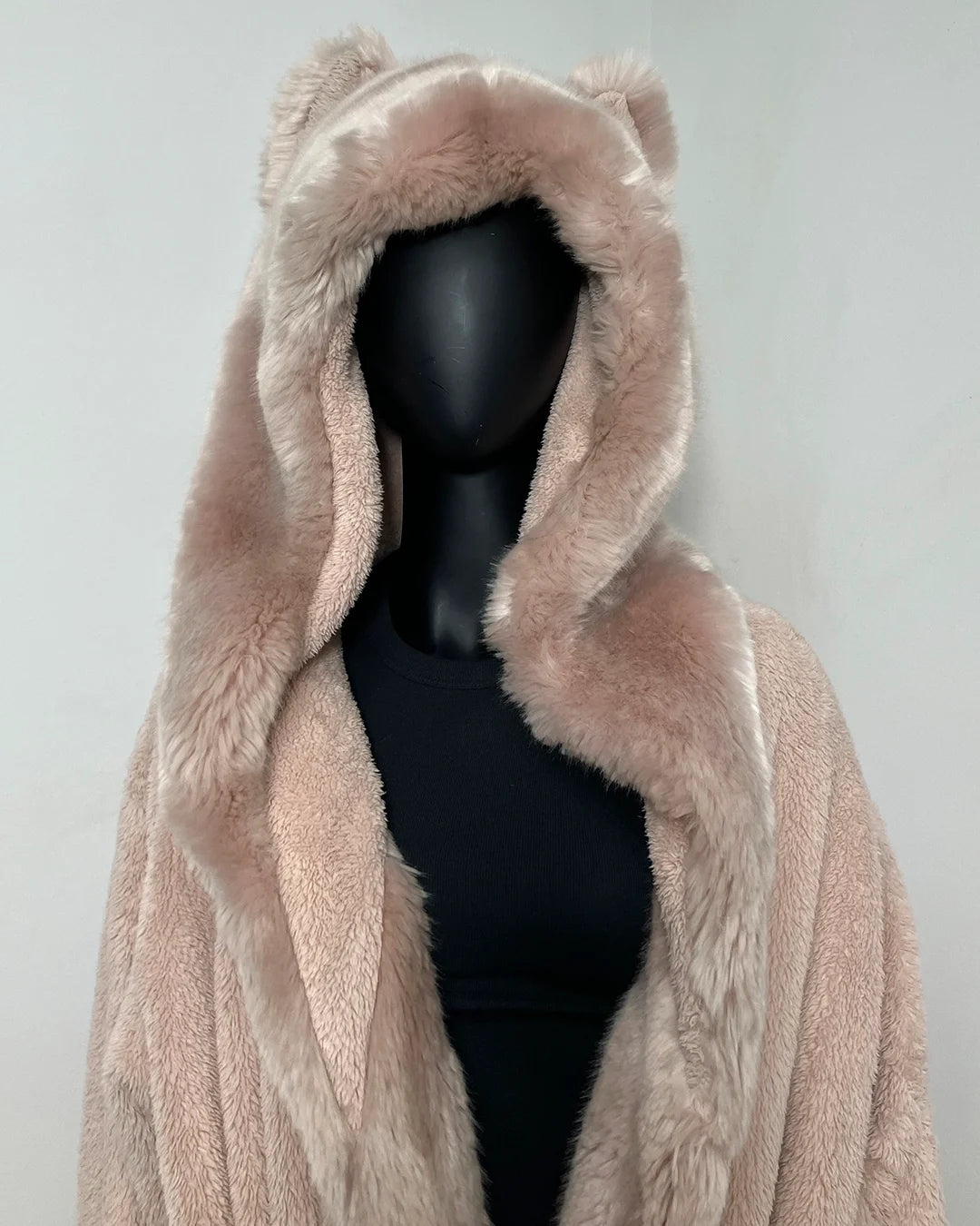 *Almost Purfect* Rose Quartz Wolf Robe - MEDIUM