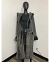 *One Of A Kind / Prototype* Classic Luxury Long Faux Fur Robe | Grey Fox  - MEDIUM
