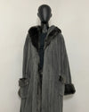 *One Of A Kind / Prototype* Classic Luxury Long Faux Fur Robe | Grey Fox  - MEDIUM