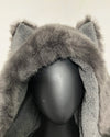 *One Of A Kind / Prototype* Classic Luxury Long Faux Fur Robe | Grey Fox  - MEDIUM