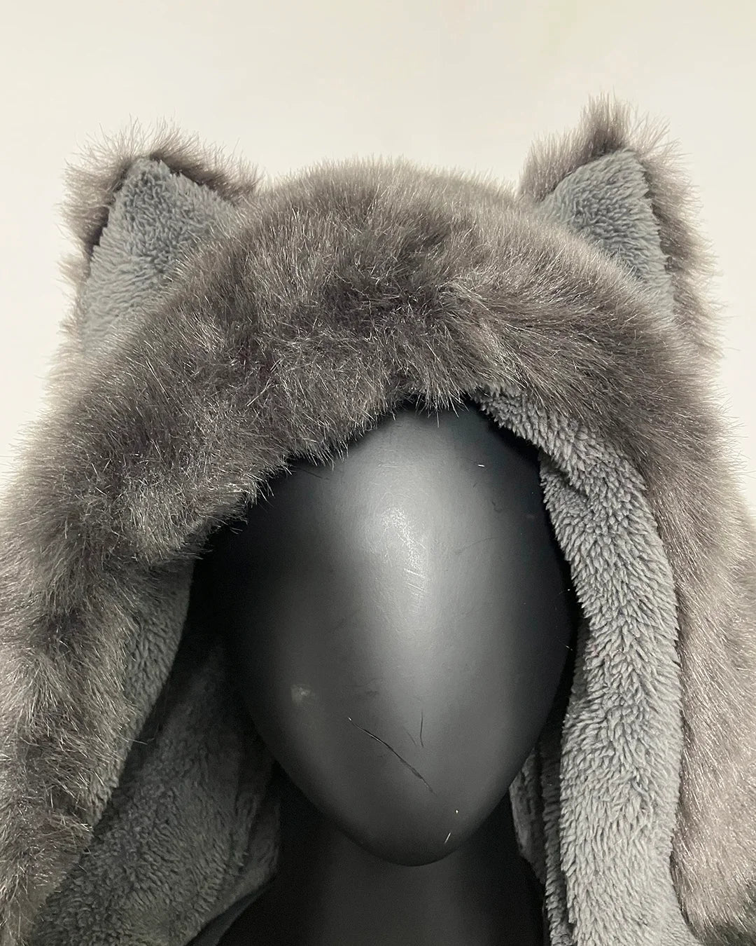 *One Of A Kind / Prototype* Classic Luxury Long Faux Fur Robe | Grey Fox  - MEDIUM