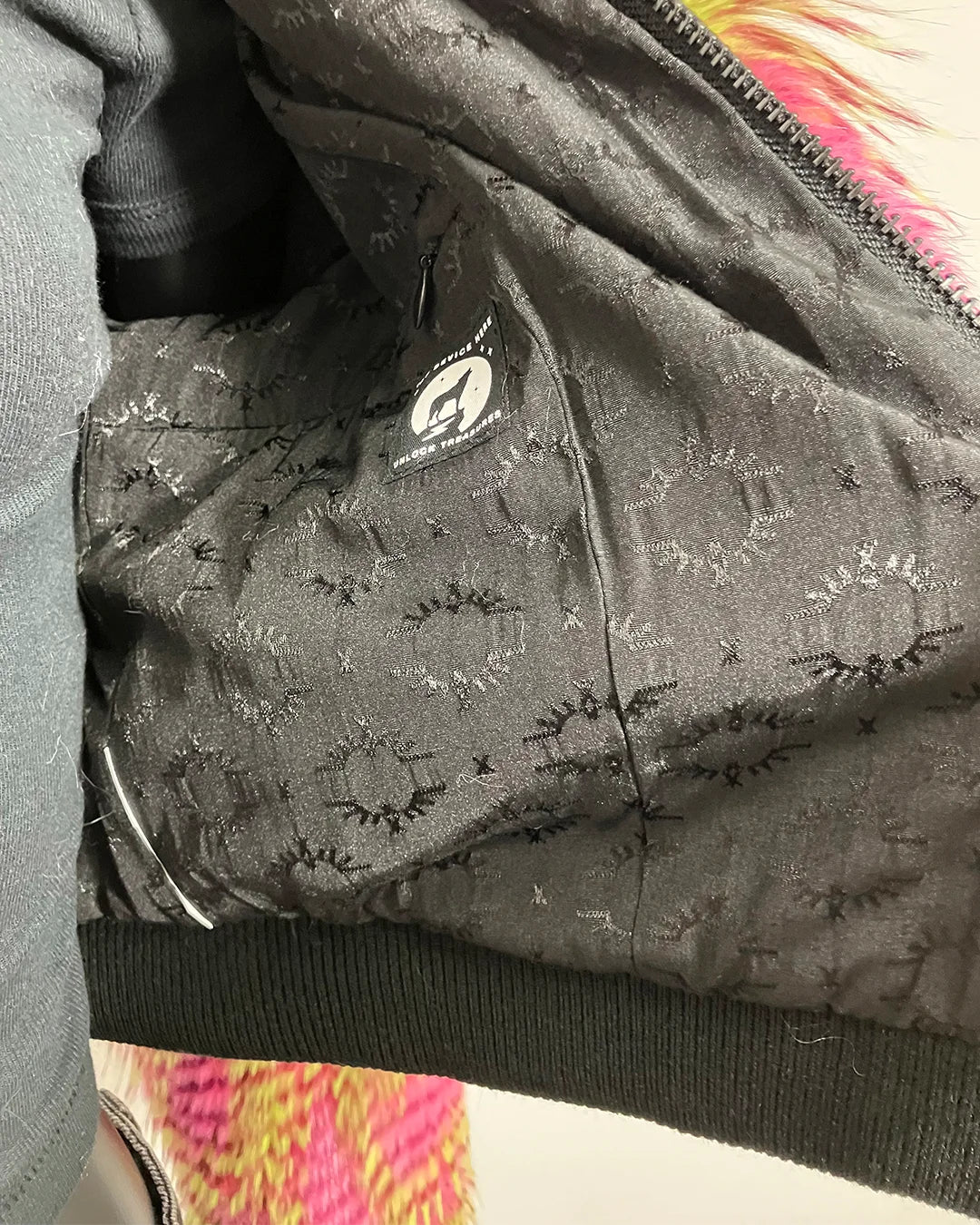 *One Of A Kind / Prototype* Hooded Neon Pink Cockatiel Cropped Jacket - SMALL