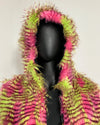 *One Of A Kind / Prototype* Hooded Neon Pink Cockatiel Cropped Jacket - SMALL