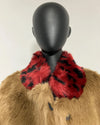 *One Of A Kind / Prototype* Brown Bear Faux Fur Long Coat | Wild Cat Collar - MEDIUM