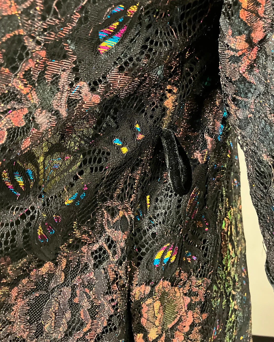 *Sample* Metallic Black Butterfly Kimono - SMALL-MEDIUM