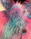*Almost Purfect* Classic Faux Fur Coat | Cotton Candy Bear  - SMALL