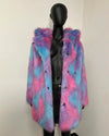 *Almost Purfect* Classic Faux Fur Coat | Cotton Candy Bear  - SMALL